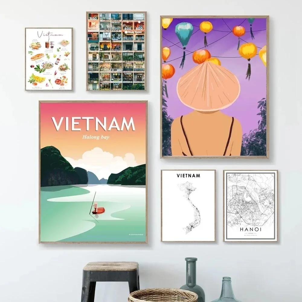 Home Decor Vietnam - Винтажный холст с изображением Халонг-Бэй (Вьетнам),