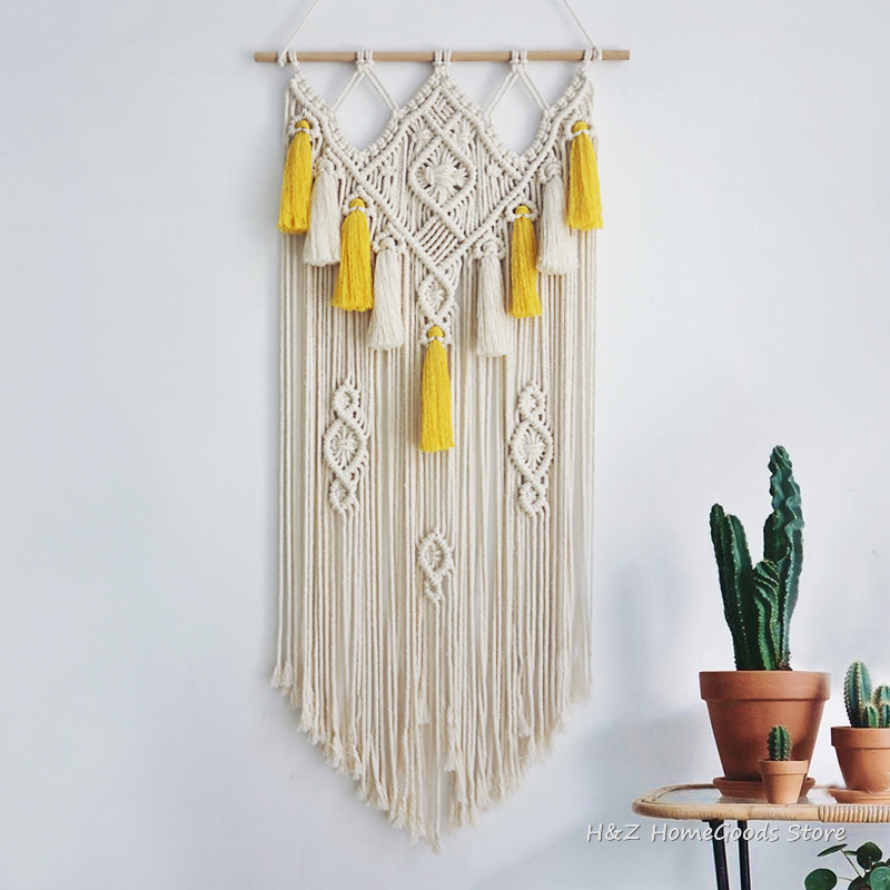 Yarn Home Decor - Макраме, настенный Плетеный гобелен в стиле