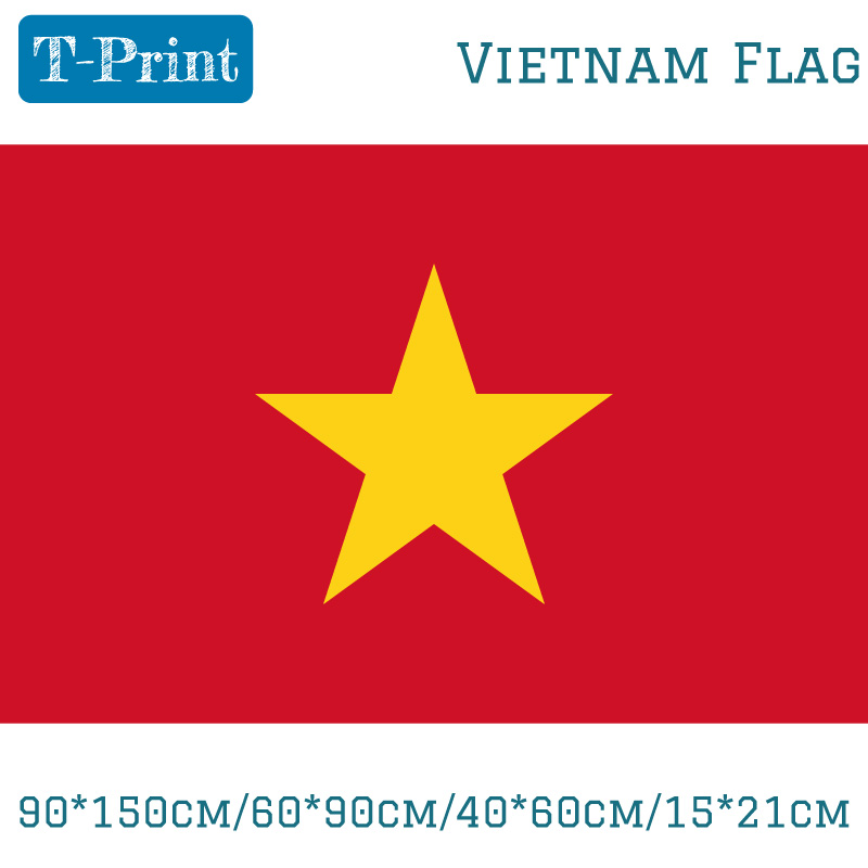 Home Decor Vietnam - Флаг Вьетнама 90*150см/60*90см/40*60см/15*21см, полиэстер, 3x5 футов,