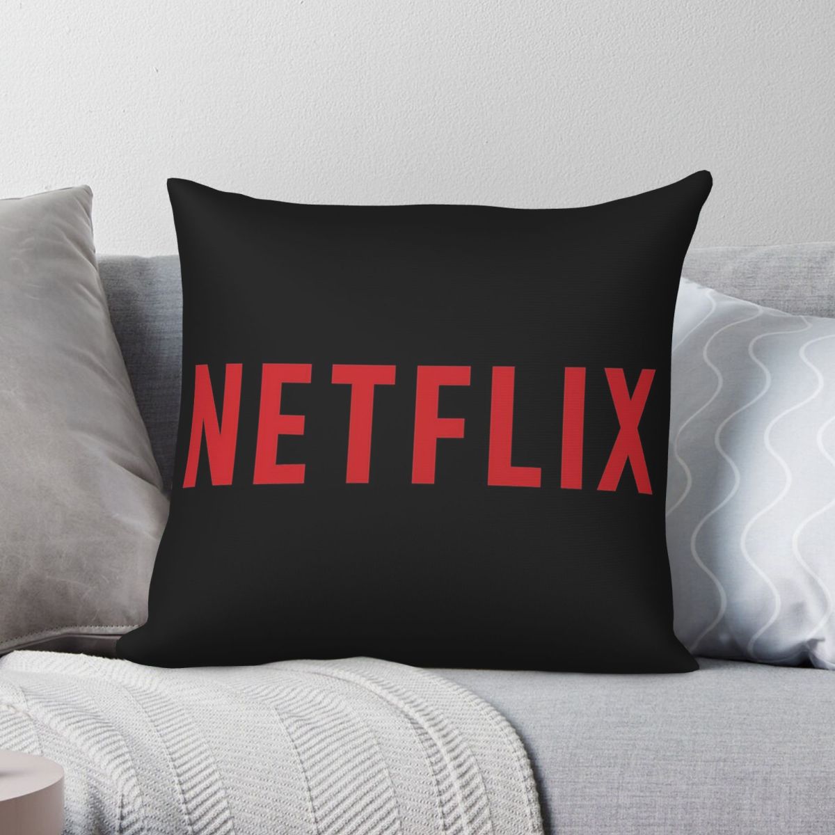 Home Decor Netflix - Квадратная наволочка с логотипом Netflix, полиэстер,