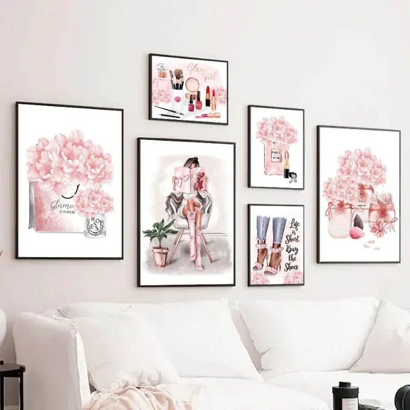 Розовый цветок Париж Духи Мода – обзор и цена Home Decor Japandi