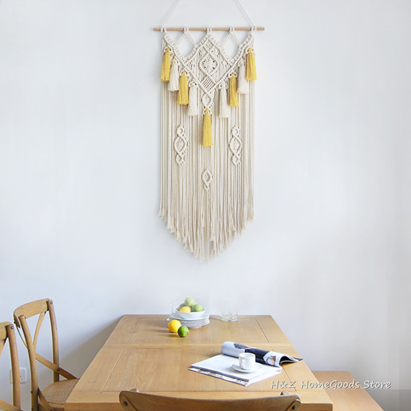 Макраме, настенный Плетеный го – обзор и цена Yarn Home Decor