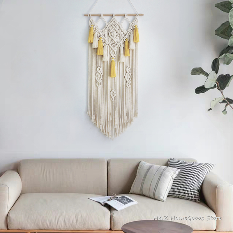 Макраме, настенный Плетеный го – обзор и цена Yarn Home Decor