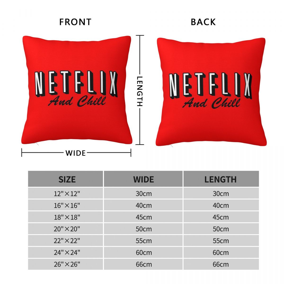 Красная квадратная наволочка N – обзор и цена Home Decor Netflix