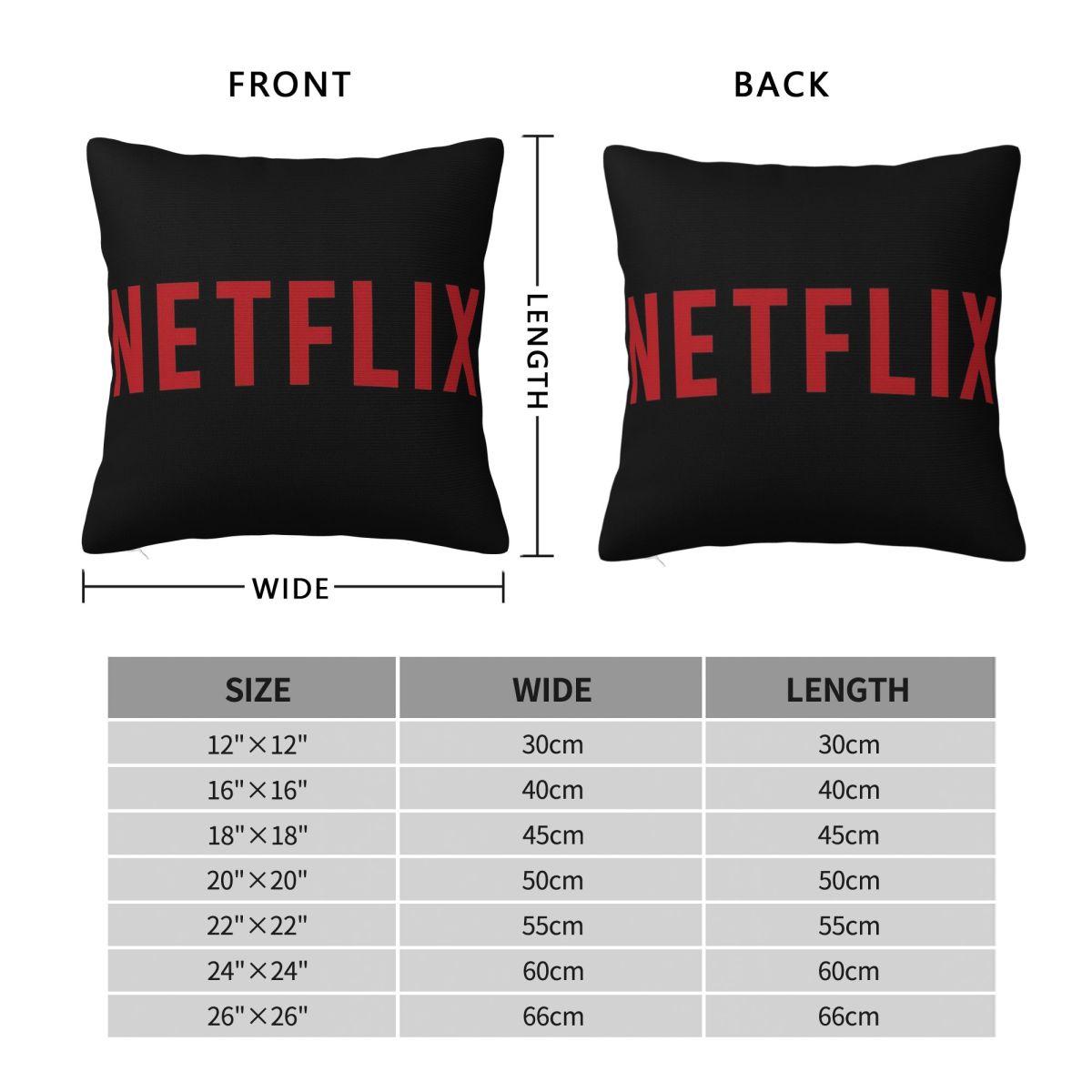 Квадратная наволочка с логотип – обзор и цена Home Decor Netflix